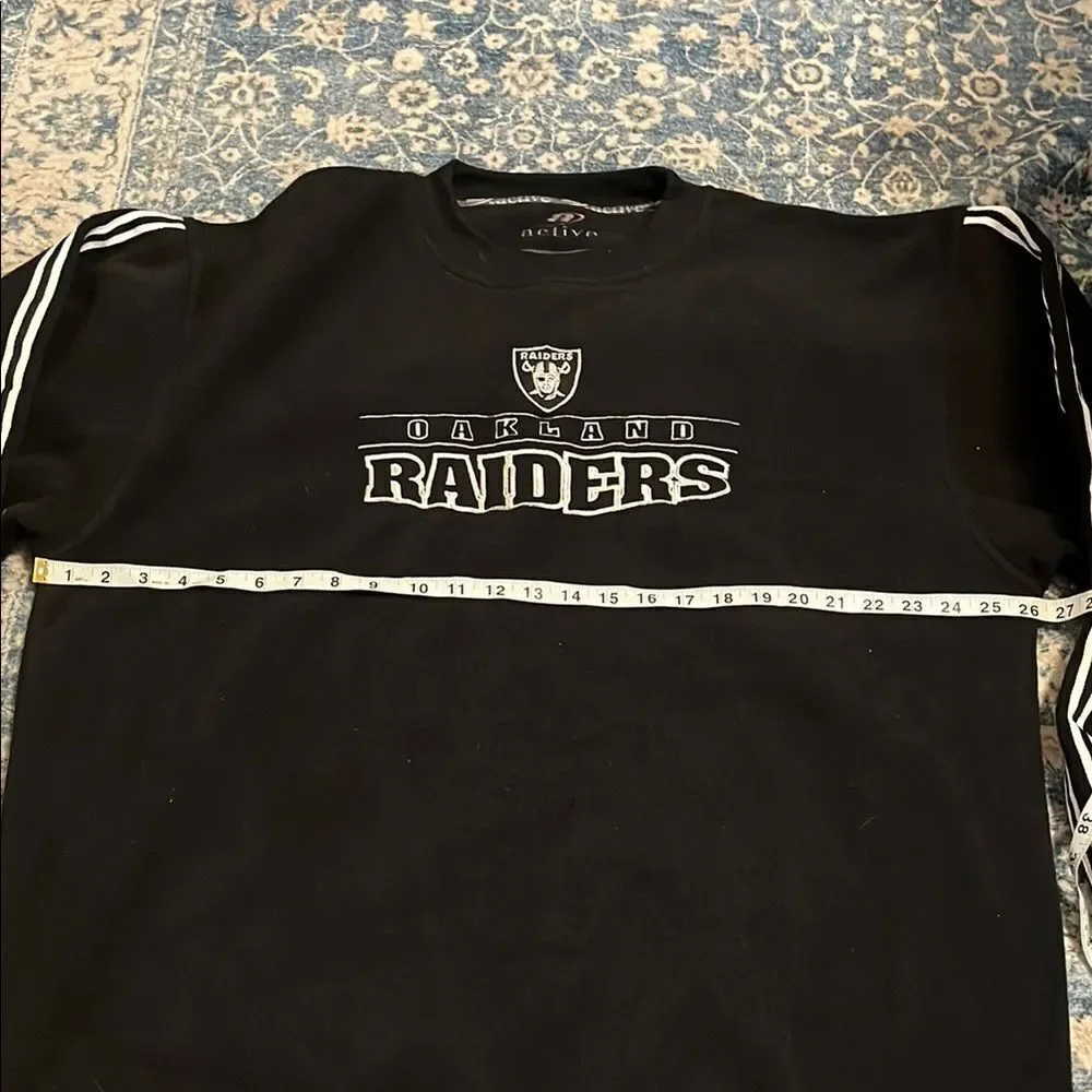 Oakland Raiders Football Black Graphic Casual Pullover Sweatshirt